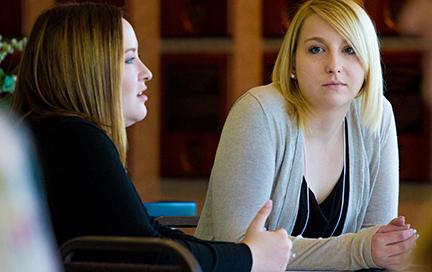 Attentive graduate students in a classroom